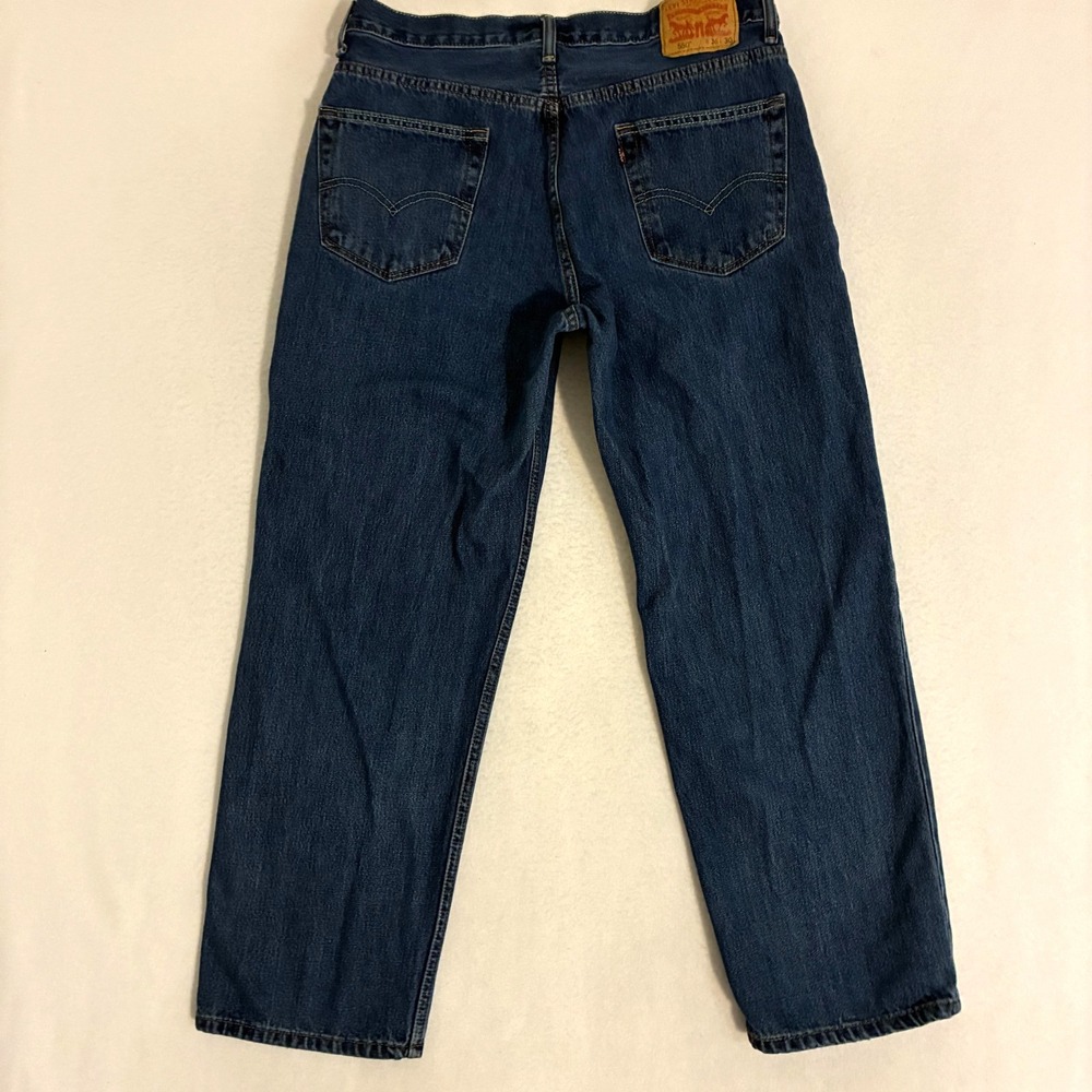 Levis 550 Jeans Mens 36x30 (Fits 36x29) Relaxed Fit Dark Wash Denim Work Pants
